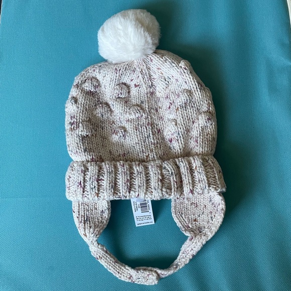 NWT Baby Gap Sherpa Lined Beanie, Rainbow Ivory - Picture 2 of 4